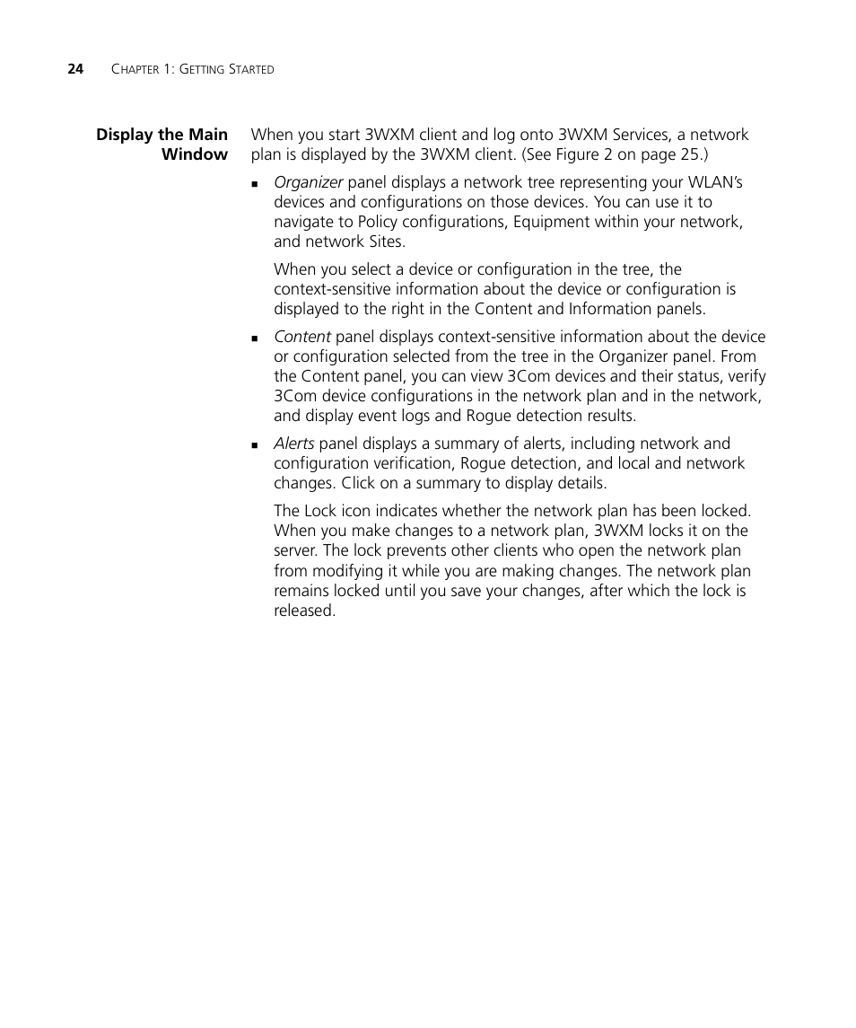 Display the main window | 3Com Wireless LAN Controller WX2200 User Manual | Page 24 / 204