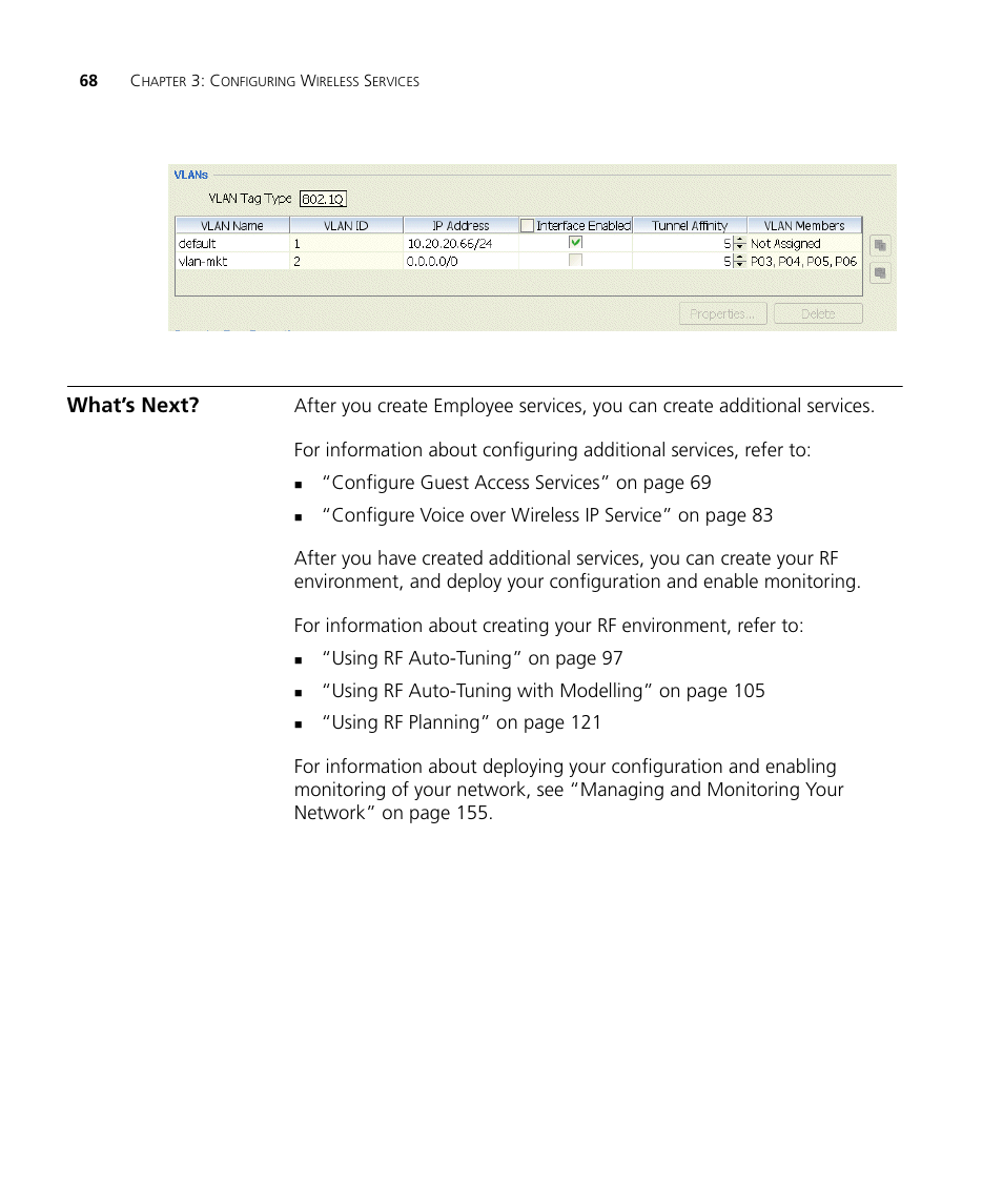 What’s next | 3Com Wireless LAN Controller WX2200 User Manual | Page 68 / 204