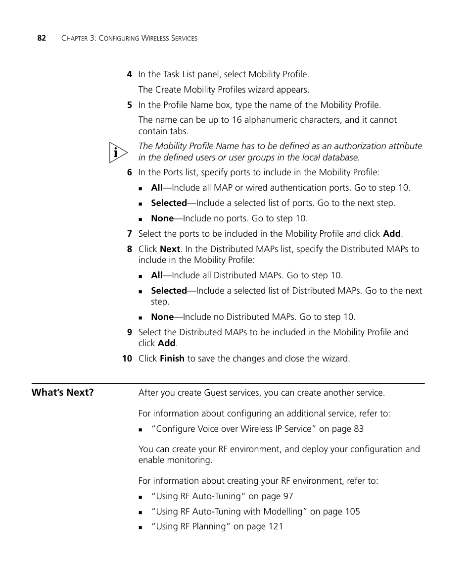 What’s next | 3Com Wireless LAN Controller WX2200 User Manual | Page 82 / 204