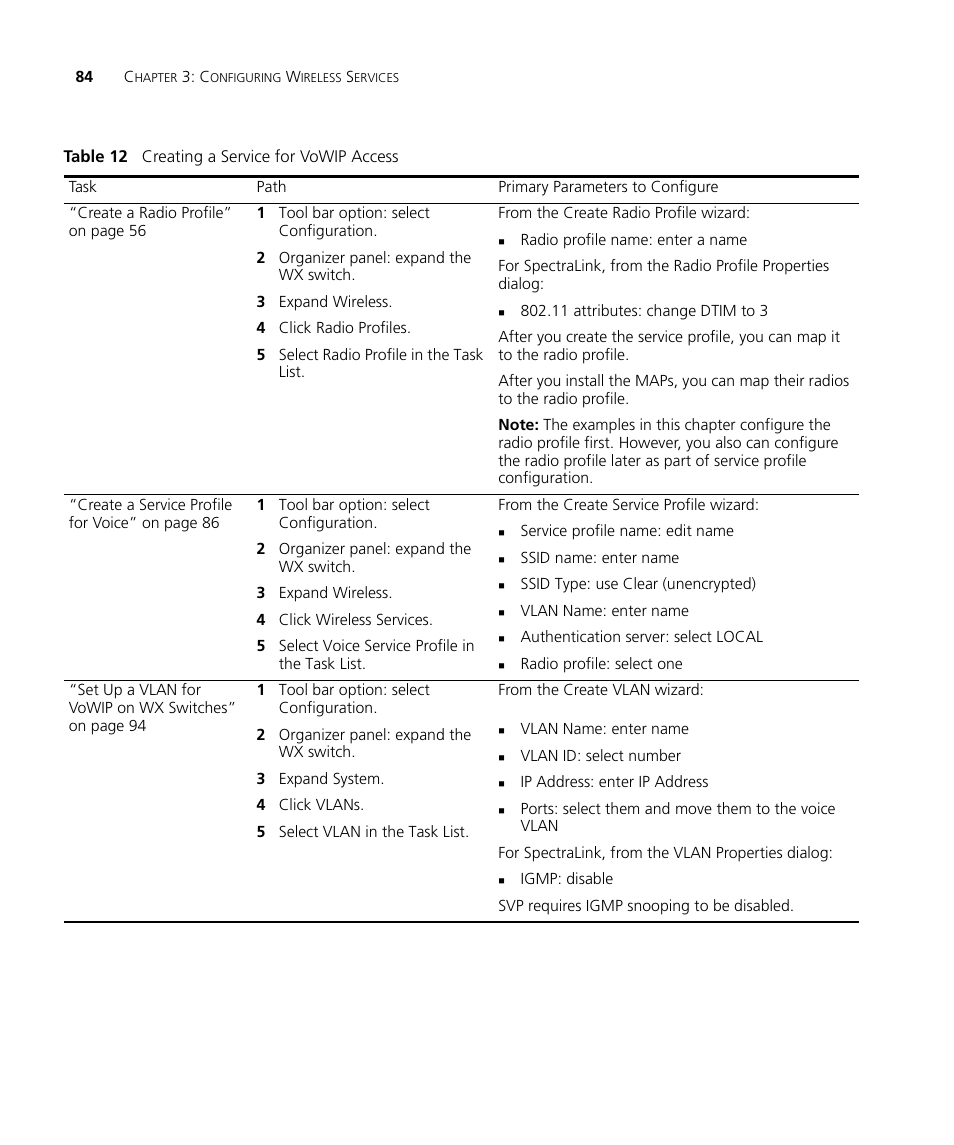 3Com Wireless LAN Controller WX2200 User Manual | Page 84 / 204