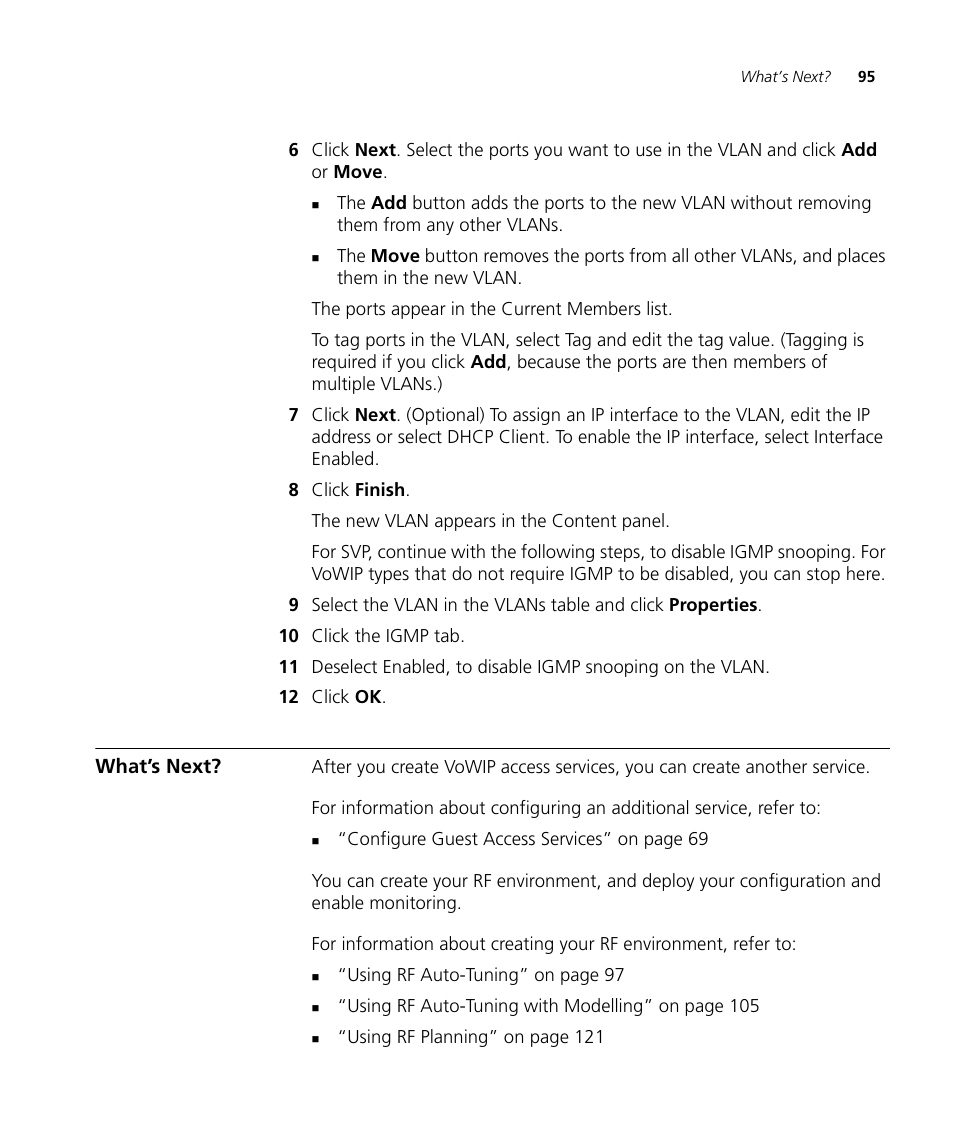 What’s next | 3Com Wireless LAN Controller WX2200 User Manual | Page 95 / 204