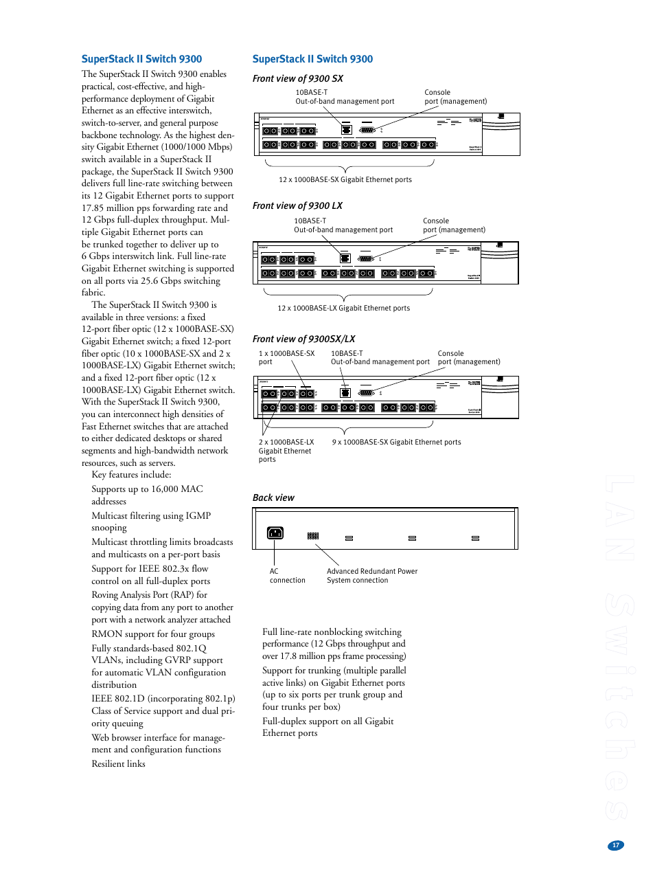 Ll aa nn ss ww ii tt cc hh ee ss | 3Com Switches User Manual | Page 17 / 28