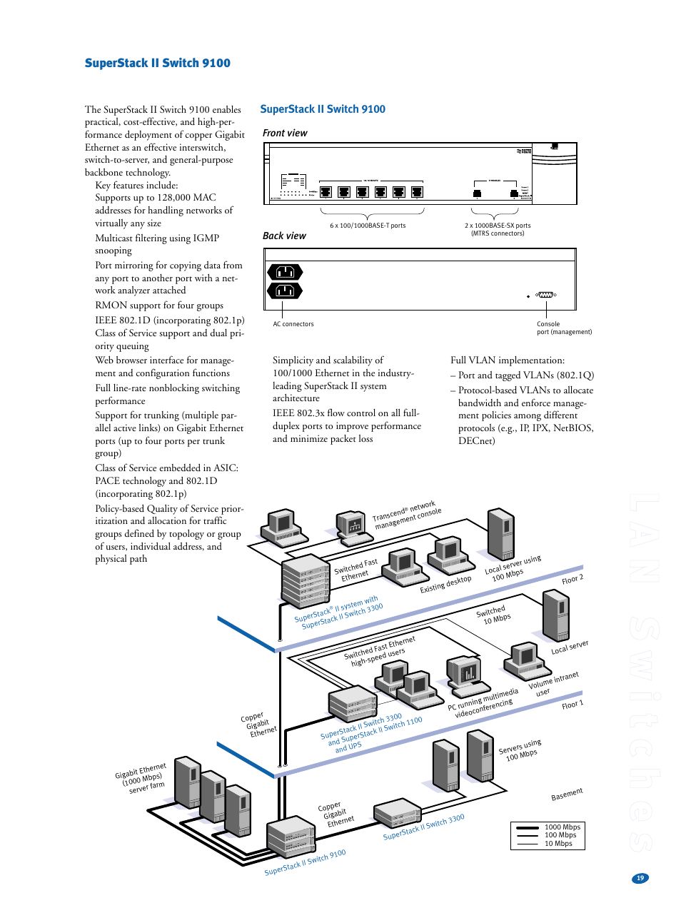 Ll aa nn ss ww ii tt cc hh ee ss | 3Com Switches User Manual | Page 19 / 28