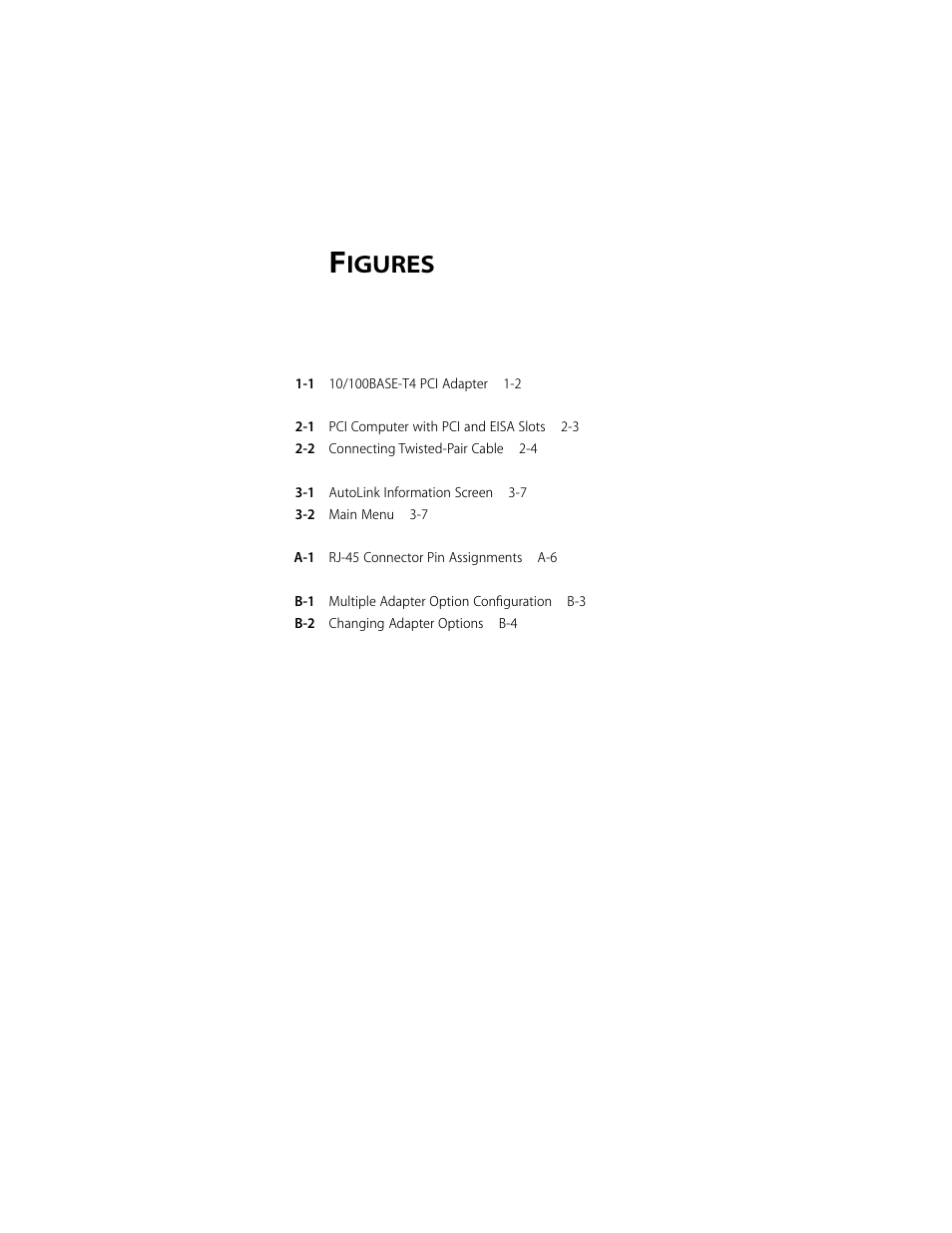 Igures | 3Com 10/100BASE-T4 PCI User Manual | Page 8 / 72