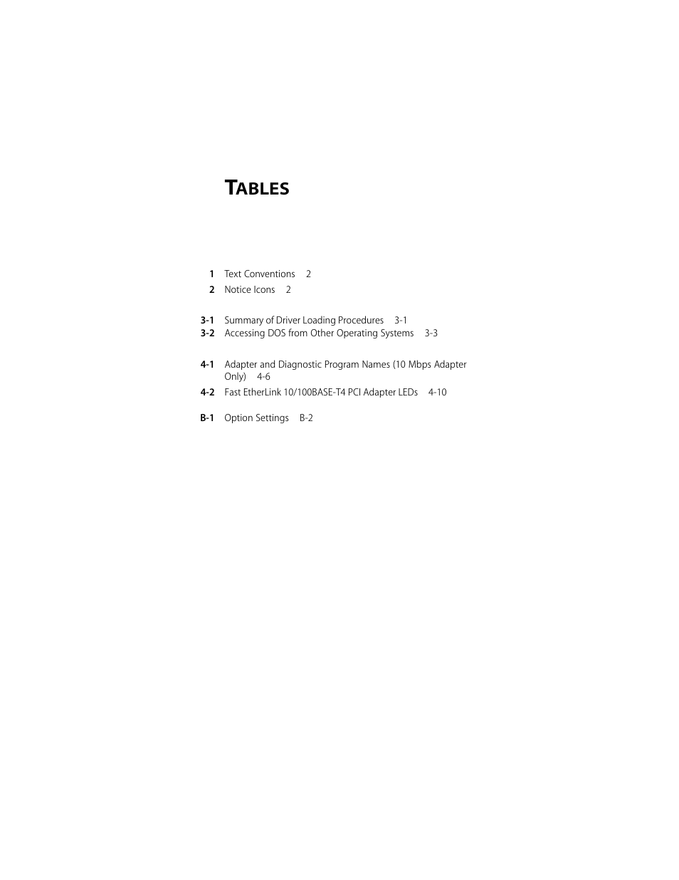 Ables | 3Com 10/100BASE-T4 PCI User Manual | Page 9 / 72