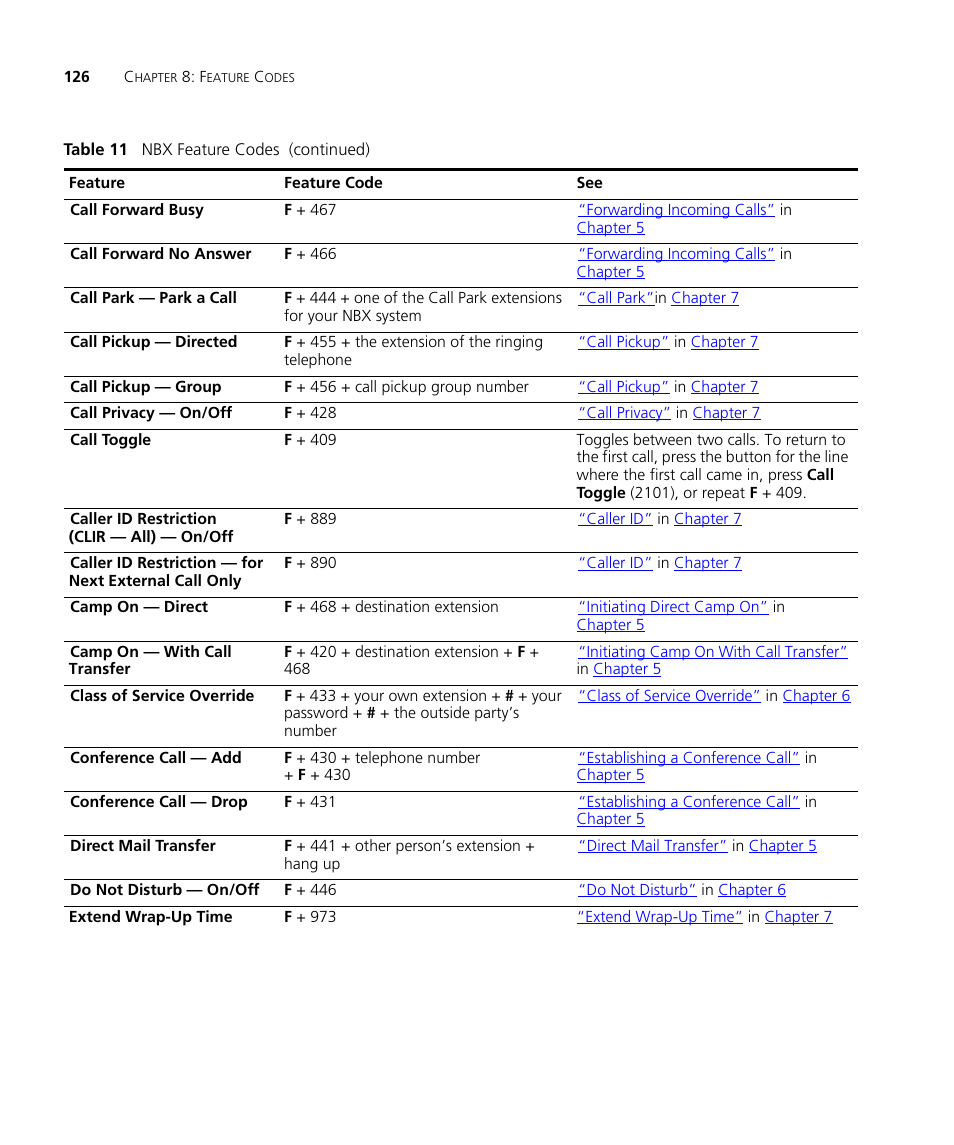 3Com NBX 3101SP User Manual | Page 126 / 154