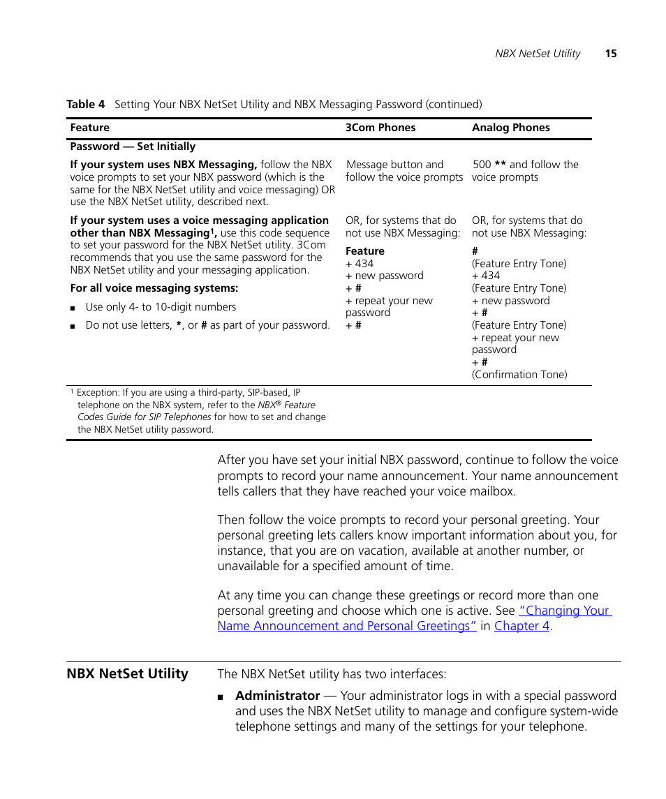 Nbx netset utility, Nbx netset utility 15 | 3Com NBX 3101SP User Manual | Page 15 / 154