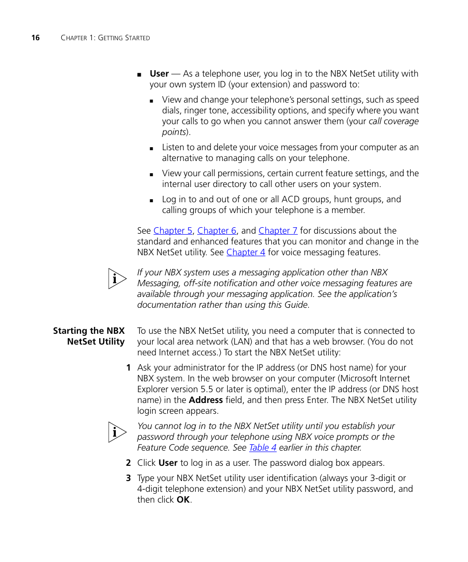 Starting the nbx netset utility, Starting the nbx netset utility 16 | 3Com NBX 3101SP User Manual | Page 16 / 154