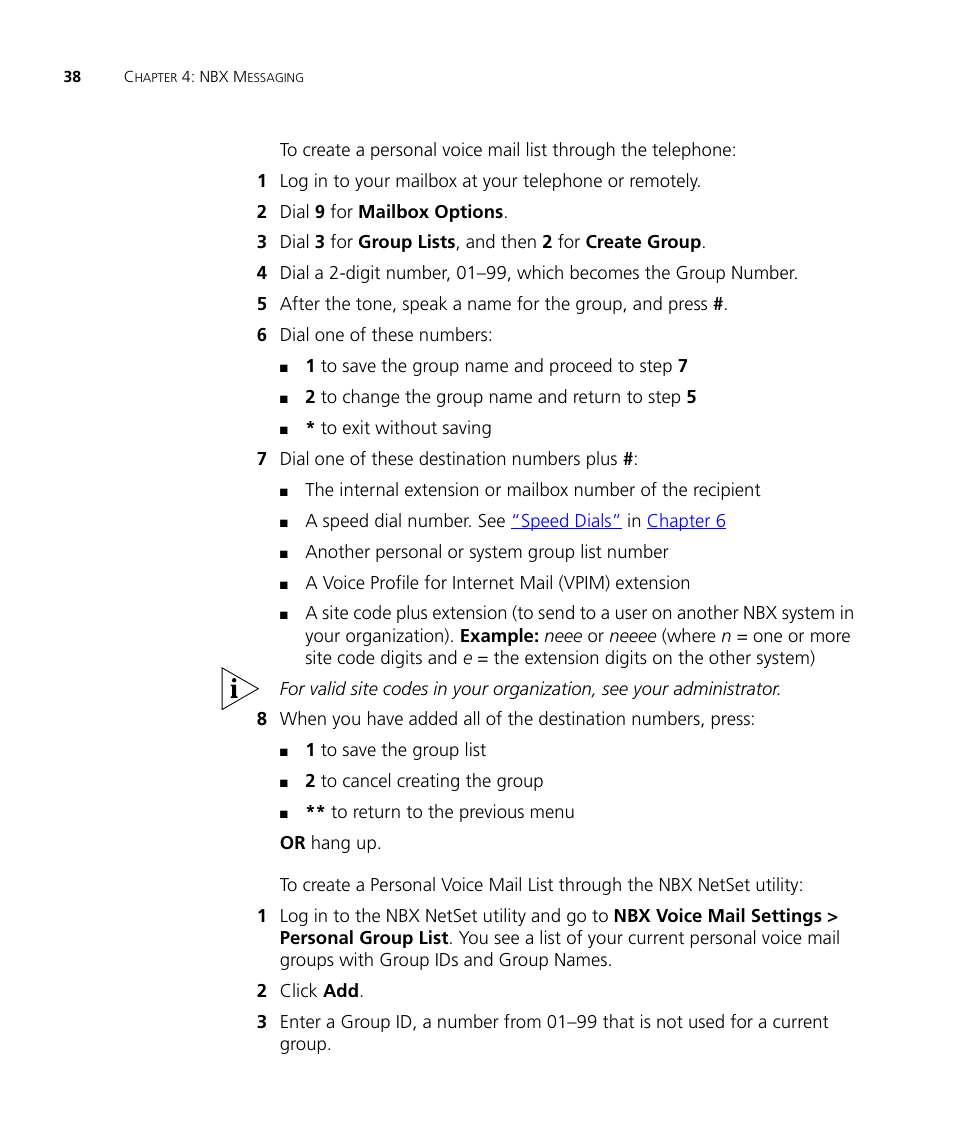 3Com NBX 3101SP User Manual | Page 38 / 154