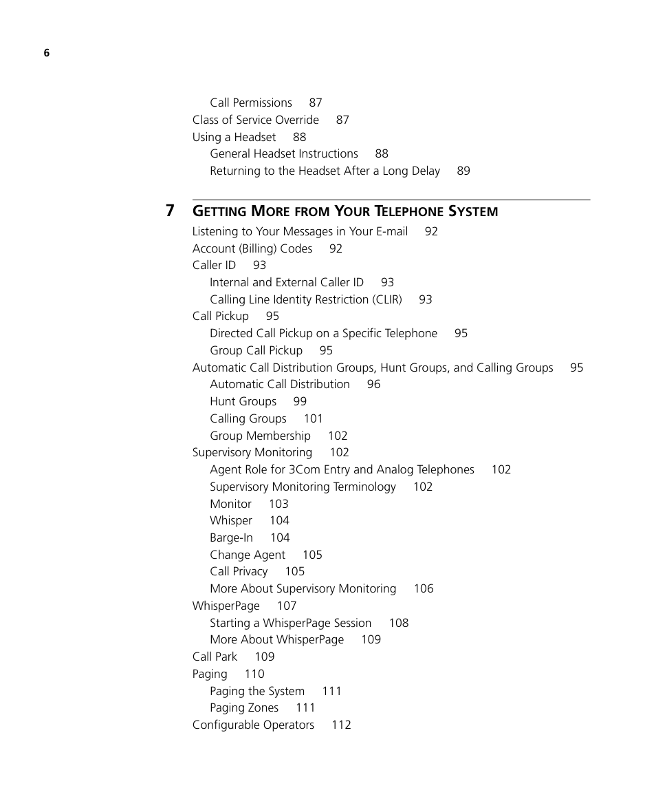 3Com NBX 3101SP User Manual | Page 6 / 154