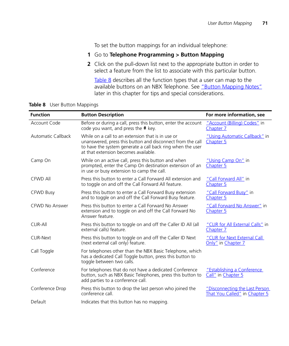 3Com NBX 3101SP User Manual | Page 71 / 154