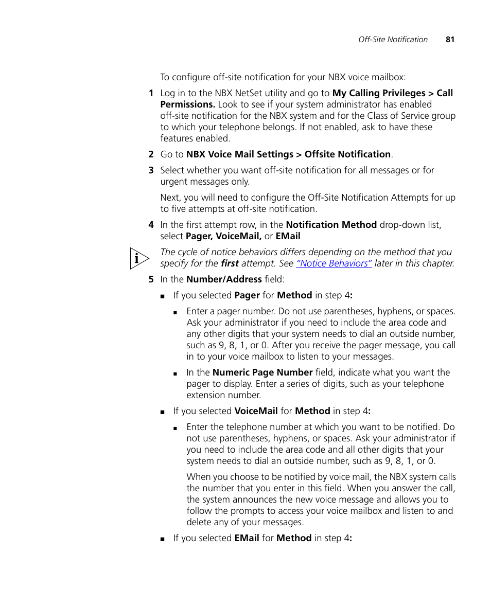 3Com NBX 3101SP User Manual | Page 81 / 154