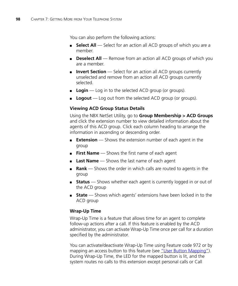 Wrap-up time | 3Com NBX 3101SP User Manual | Page 98 / 154