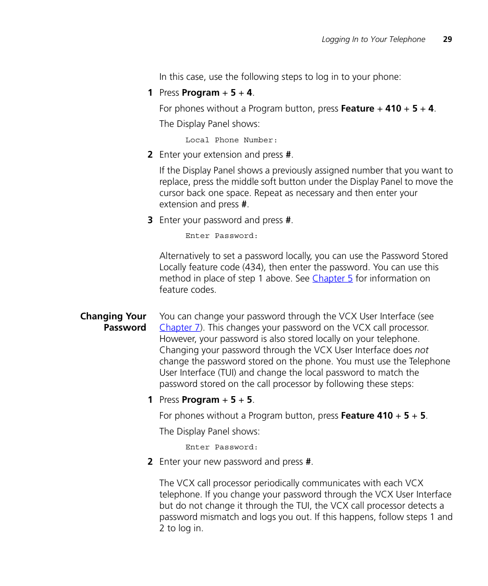 Changing your password | 3Com V7000 User Manual | Page 29 / 102