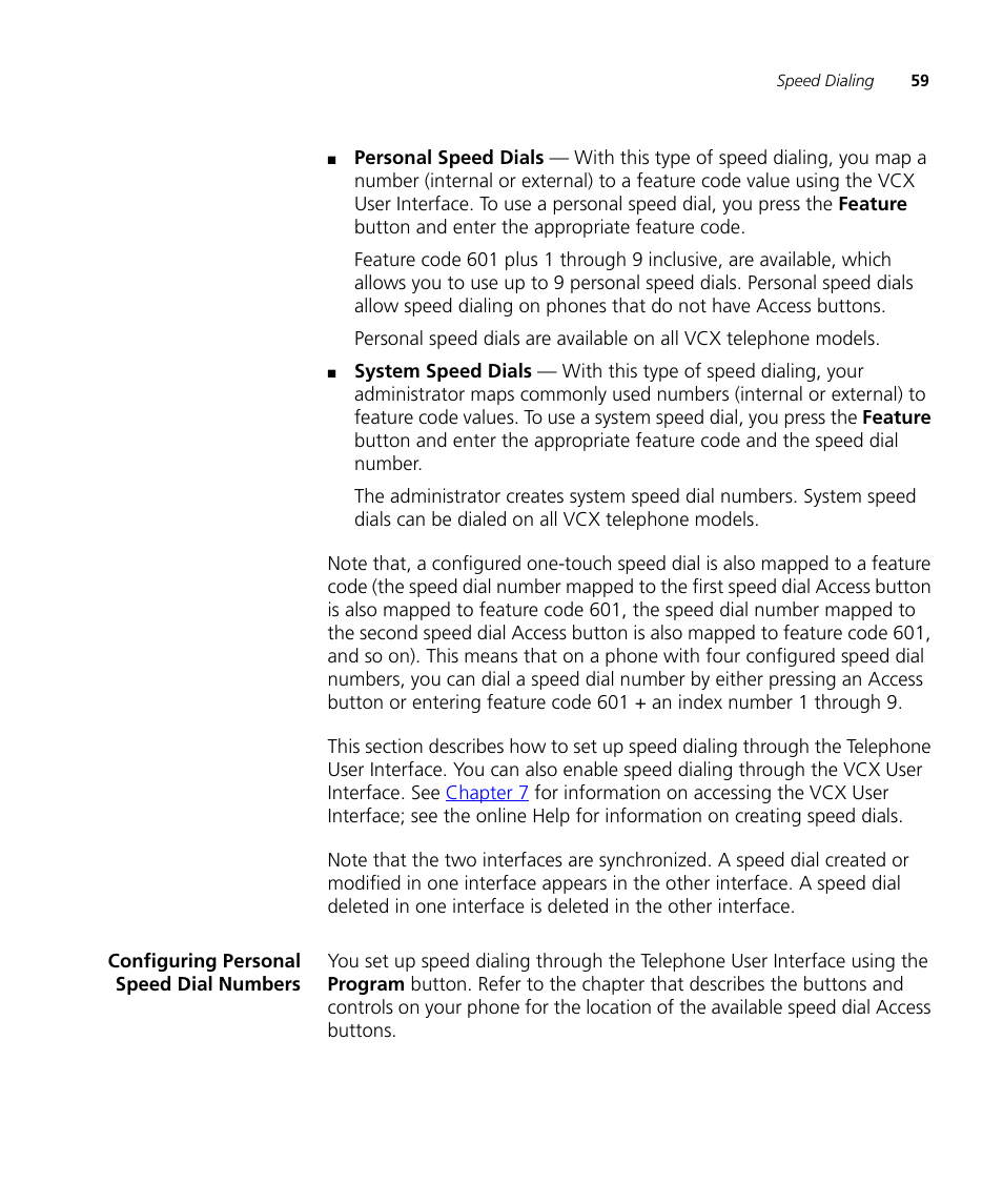 Configuring personal speed dial numbers | 3Com V7000 User Manual | Page 59 / 102