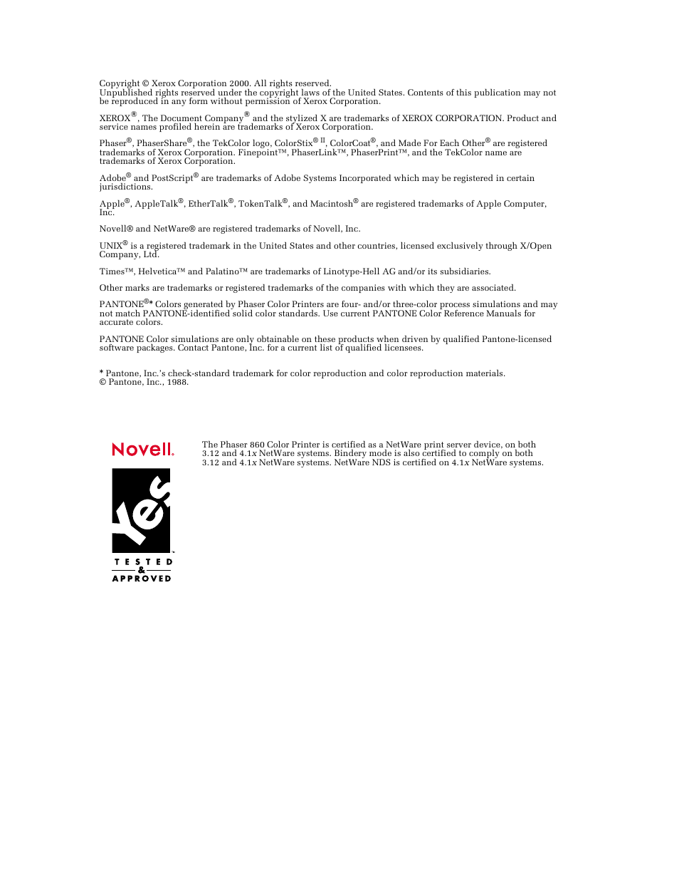 Xerox Phaser 860 User Manual | Page 4 / 42