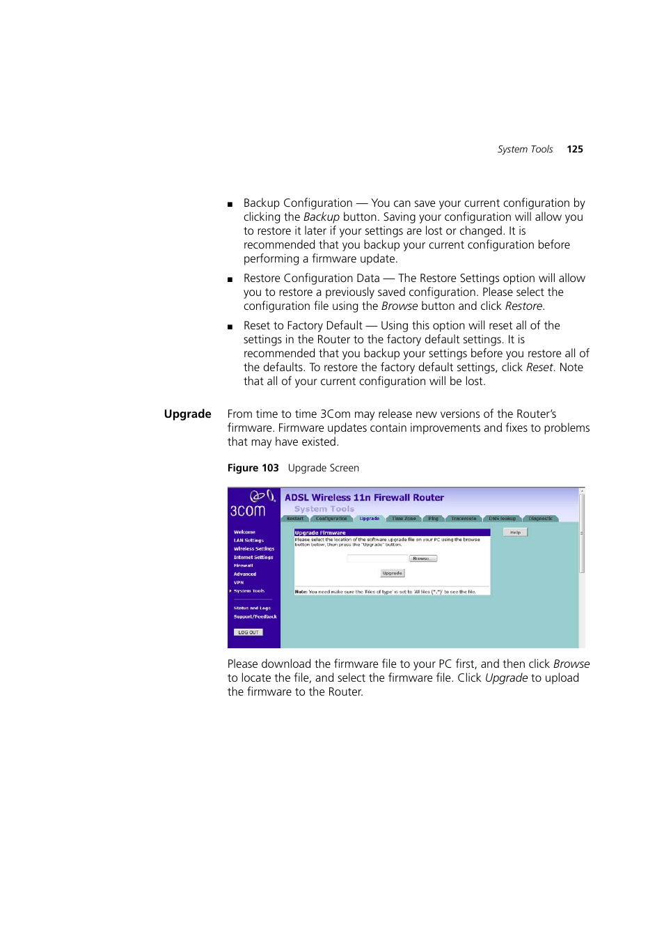 Upgrade | 3Com WL-603 User Manual | Page 127 / 182