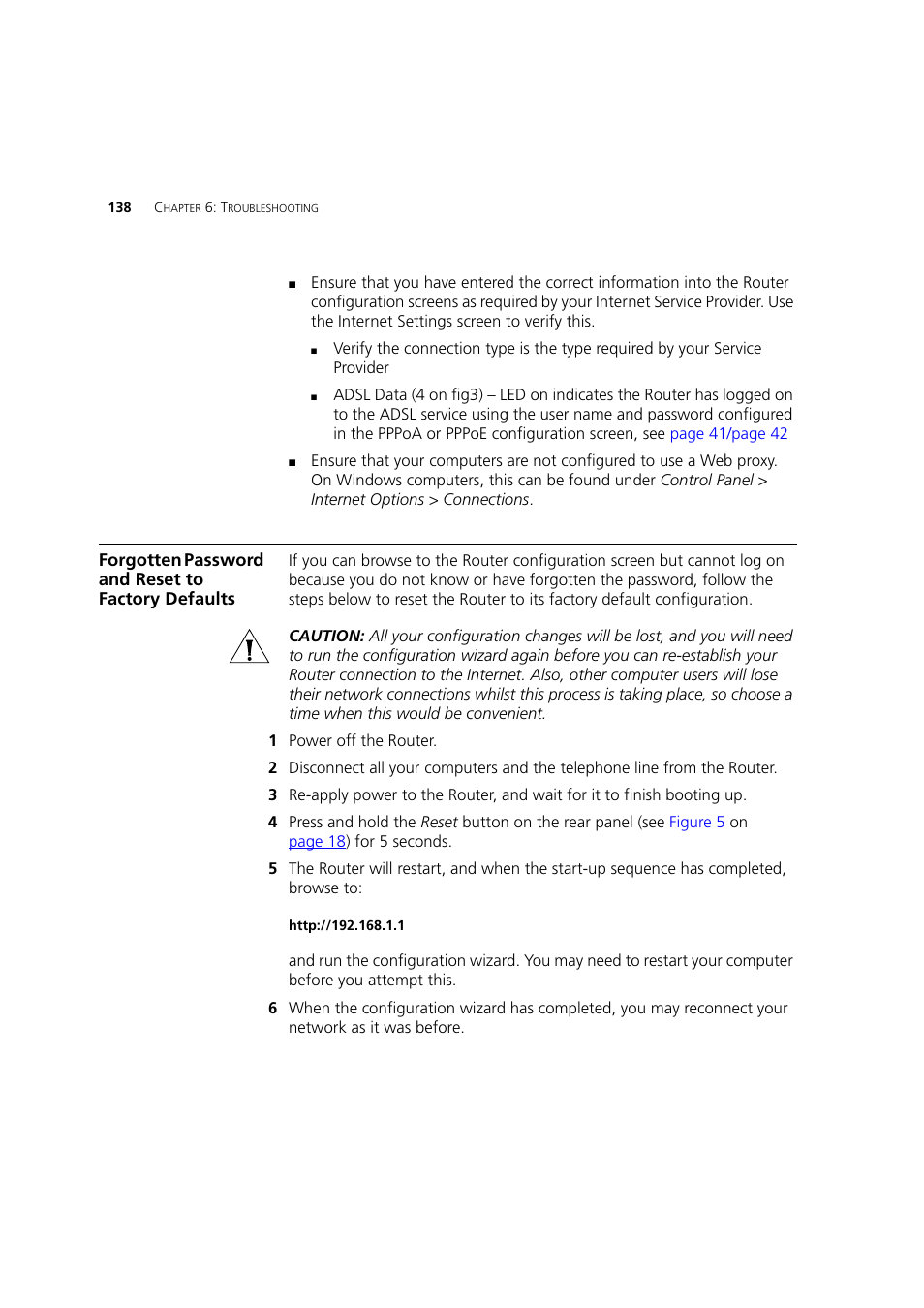 Forgotten password and reset to factory defaults, Forgotten password, And reset to factory defaults | 3Com WL-603 User Manual | Page 140 / 182