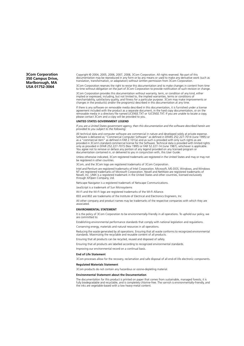 3Com WL-603 User Manual | Page 2 / 182