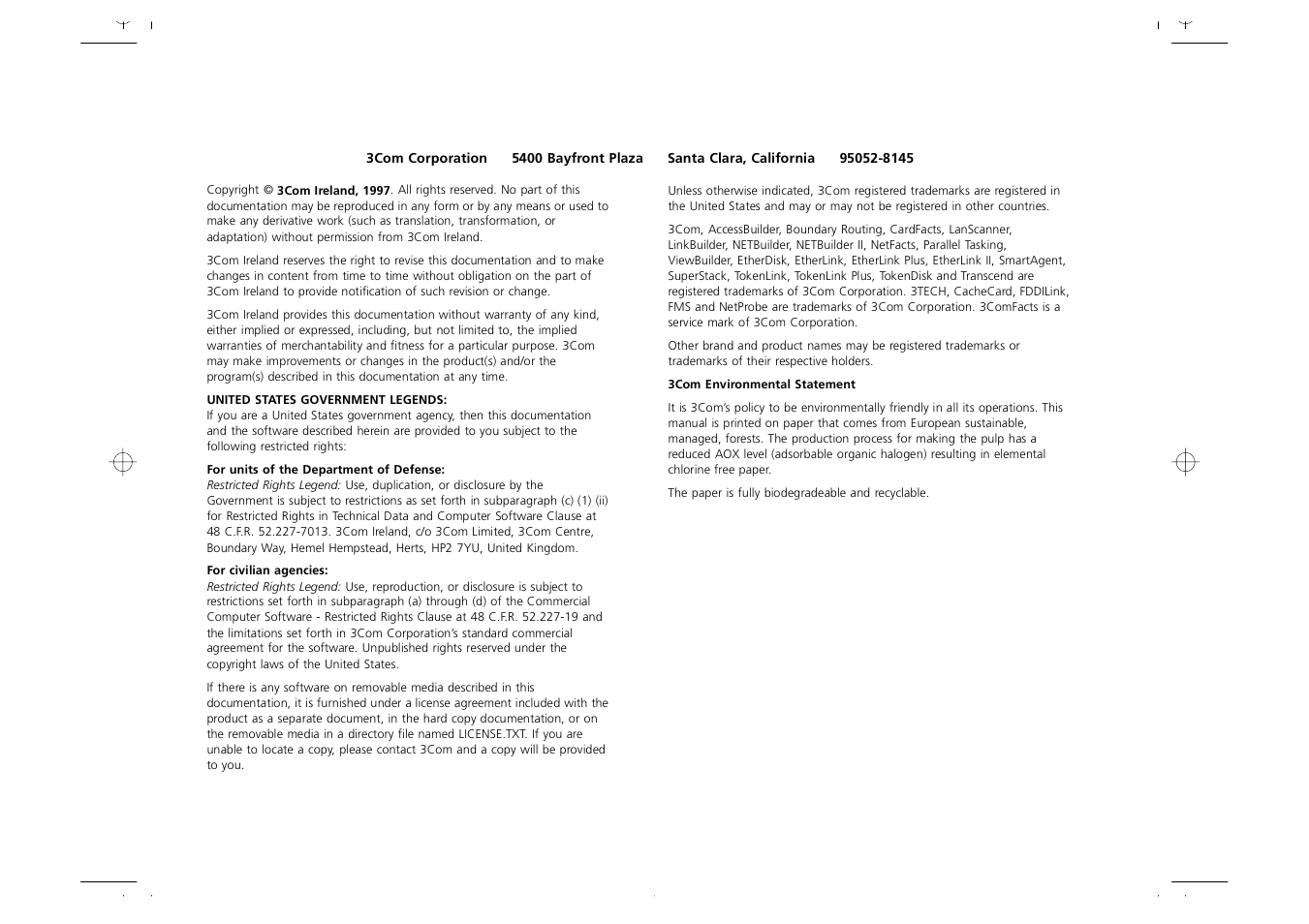 3Com 1000 User Manual | Page 2 / 152
