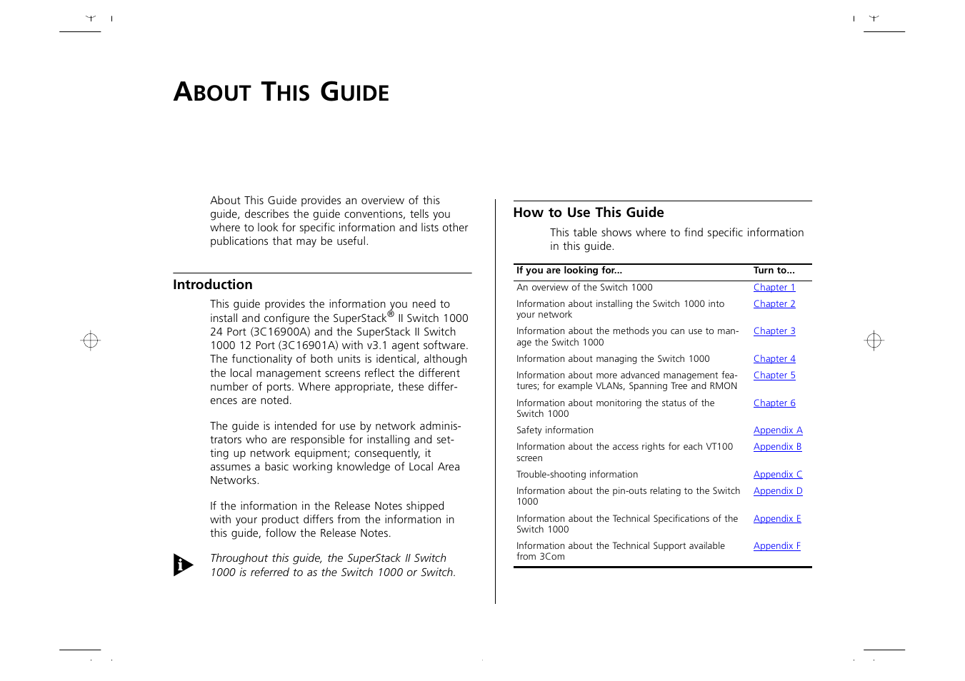 About this guide, Introduction, How to use this guide | Bout, Uide, Introduction 1, How to use this guide 1 | 3Com 1000 User Manual | Page 7 / 152