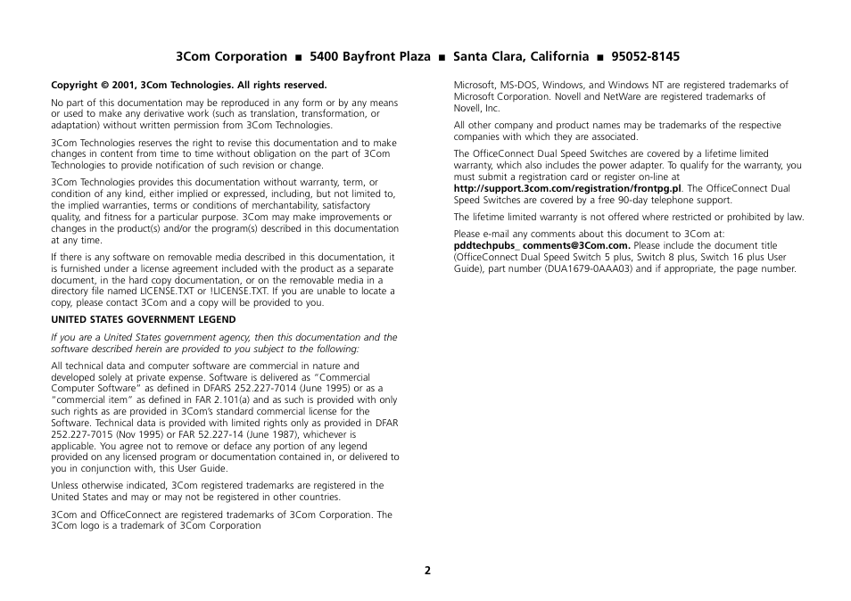 3Com 16 Plus User Manual | Page 2 / 32