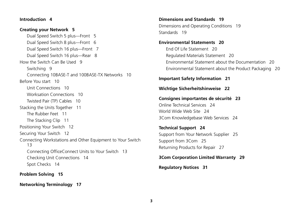 3Com 16 Plus User Manual | Page 3 / 32