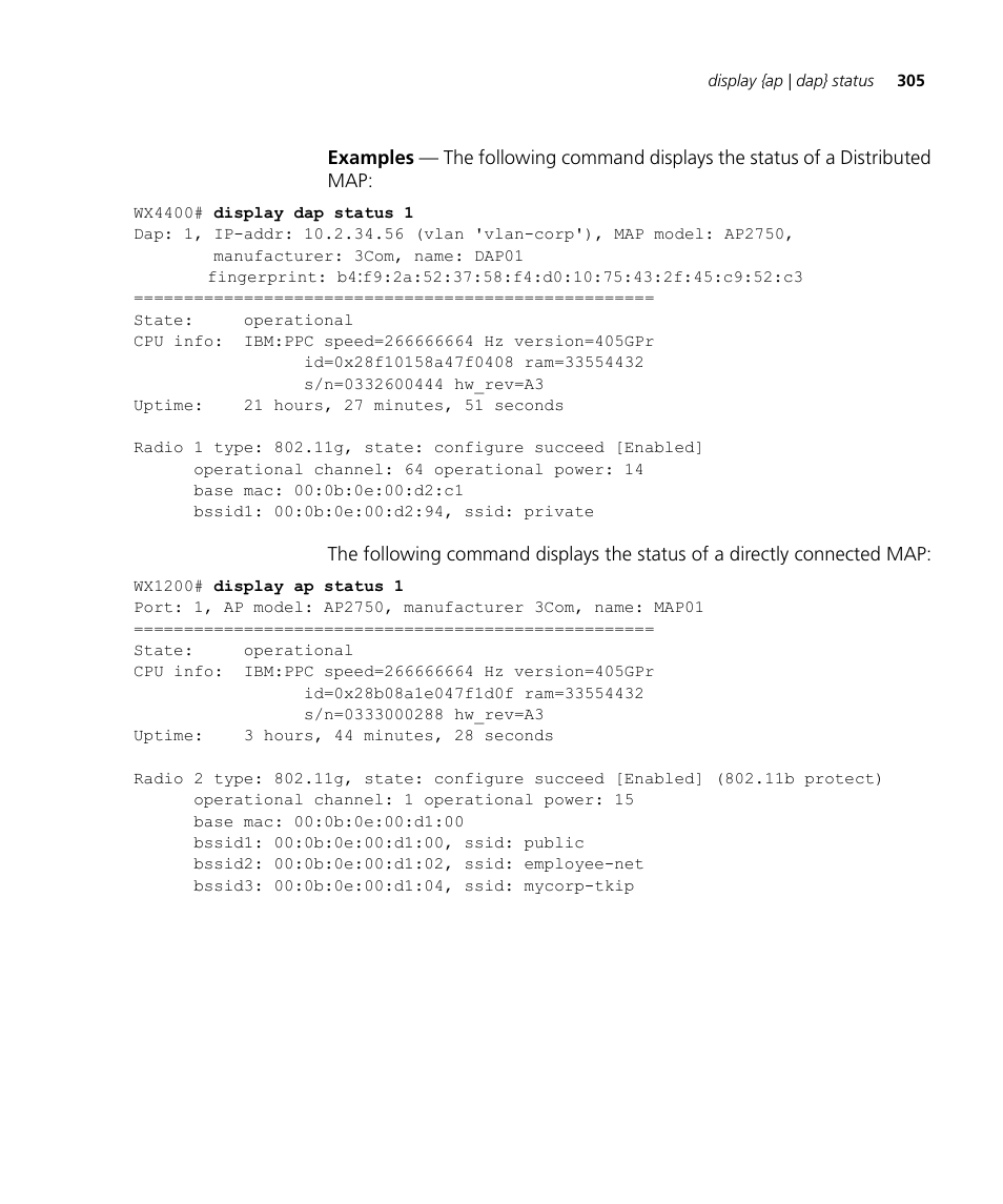 3Com Wireless LAN WX1200 User Manual | Page 305 / 646