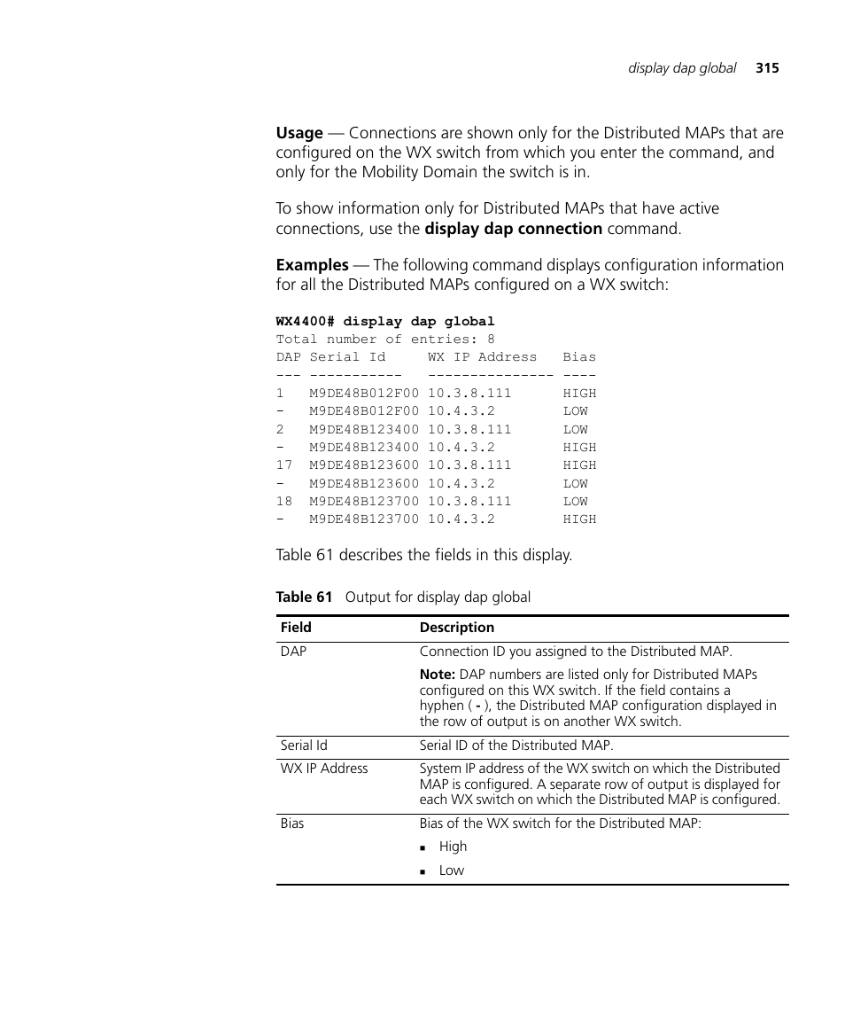 3Com Wireless LAN WX1200 User Manual | Page 315 / 646