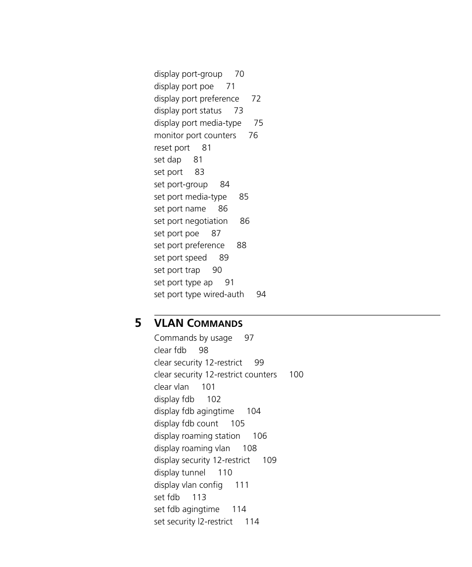 Vlan c | 3Com Wireless LAN WX1200 User Manual | Page 5 / 646