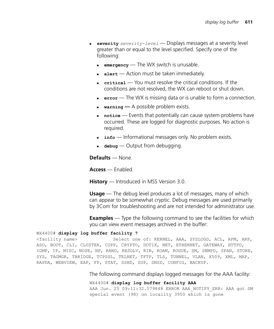 3Com Wireless LAN WX1200 User Manual | Page 611 / 646