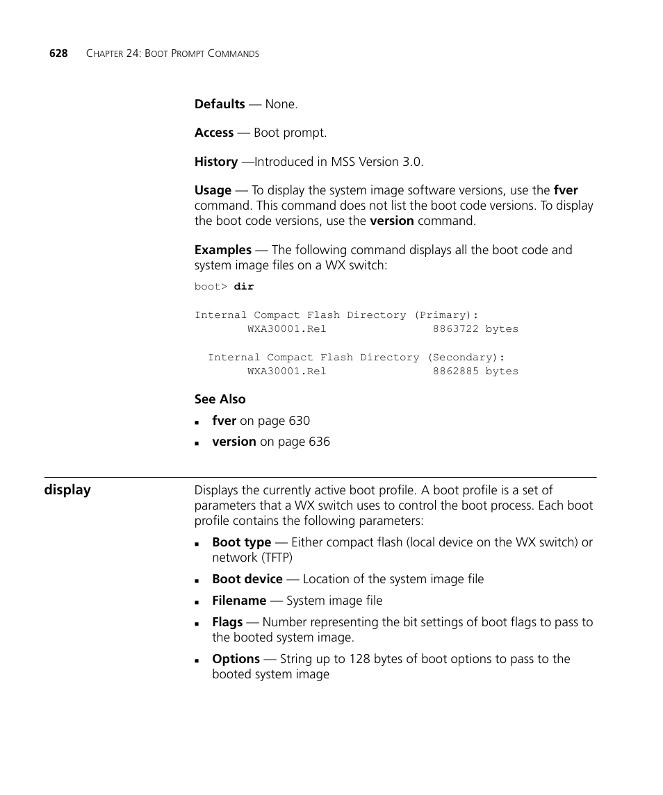Display | 3Com Wireless LAN WX1200 User Manual | Page 628 / 646