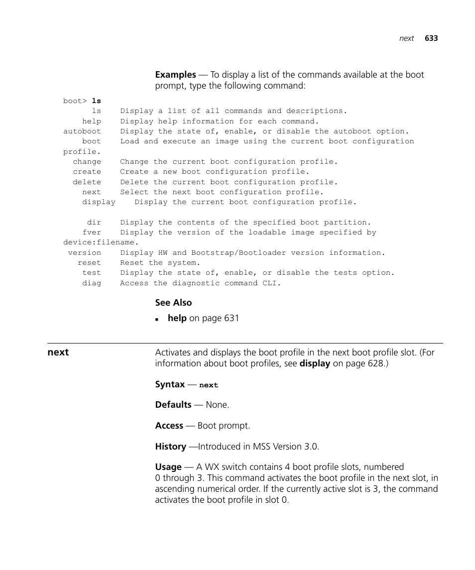 Next | 3Com Wireless LAN WX1200 User Manual | Page 633 / 646