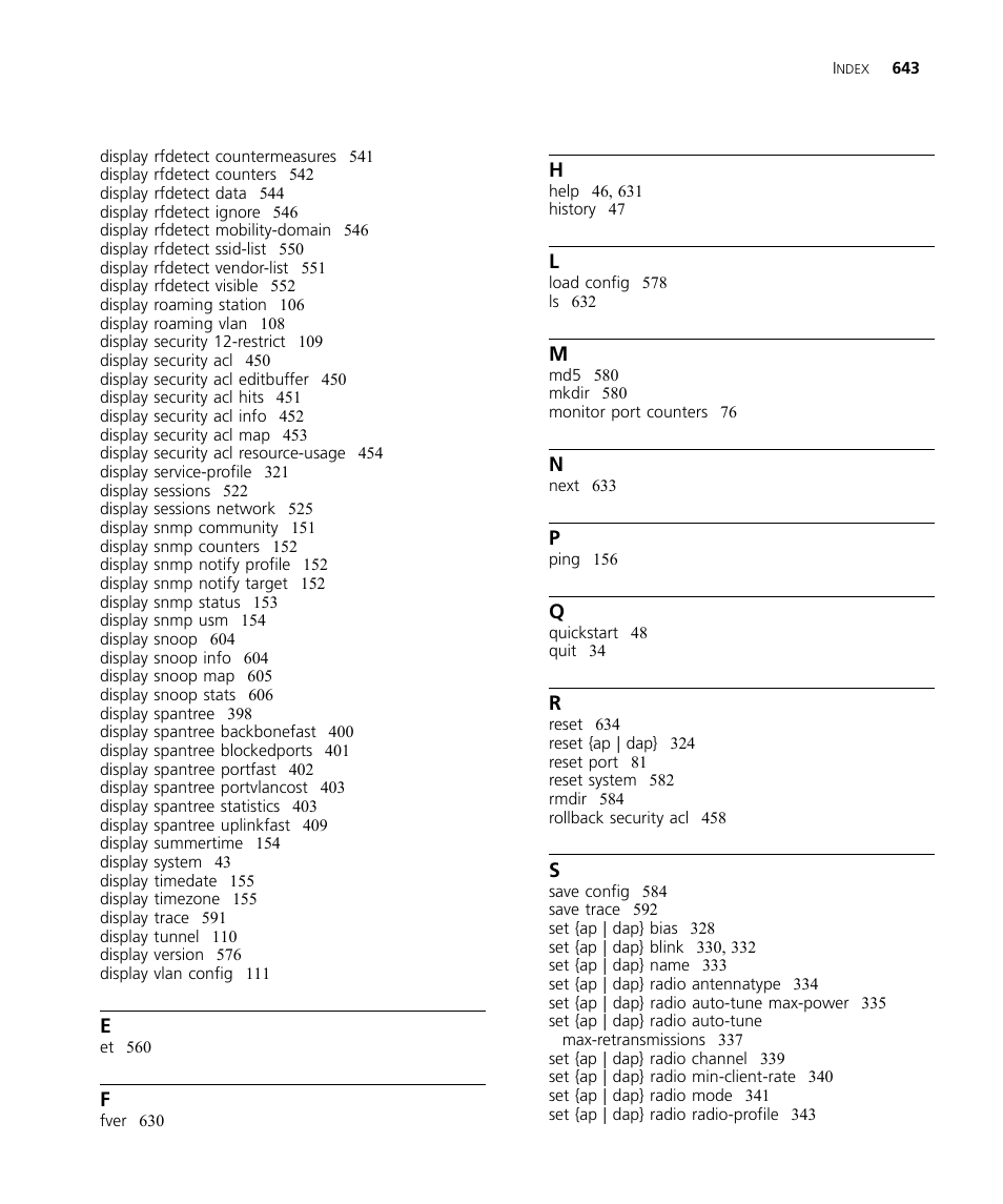3Com Wireless LAN WX1200 User Manual | Page 643 / 646