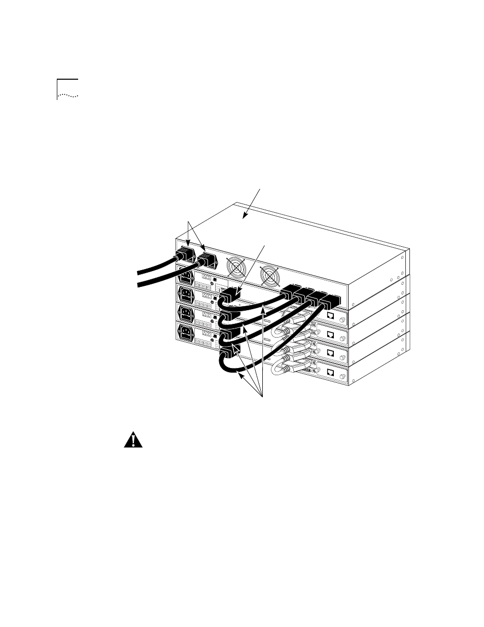 Figure2-6 connecting the redundant power system t, Fms 100-tx h, Hapter | Nstalling | 3Com 100 TX User Manual | Page 22 / 64
