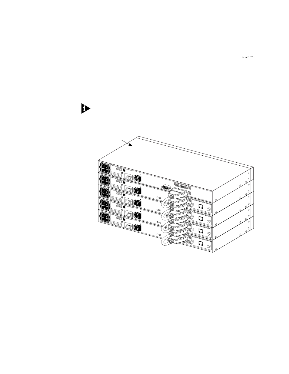 Hub to management unit, Figure3-5 connecting a hub stack to a management, Hub to management unit 3-5 | Making network connections 3-5, Management unit | 3Com 100 TX User Manual | Page 29 / 64