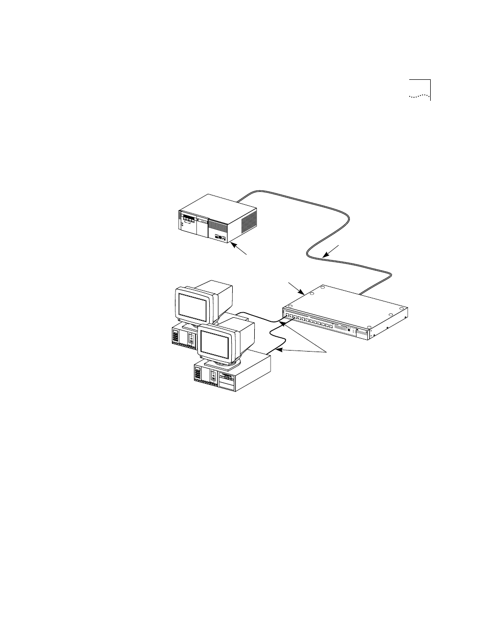 One class i repeater, Figure4-2 connecting the hub in a network span of, One class i repeater 4-3 | 3Com 100 TX User Manual | Page 41 / 64