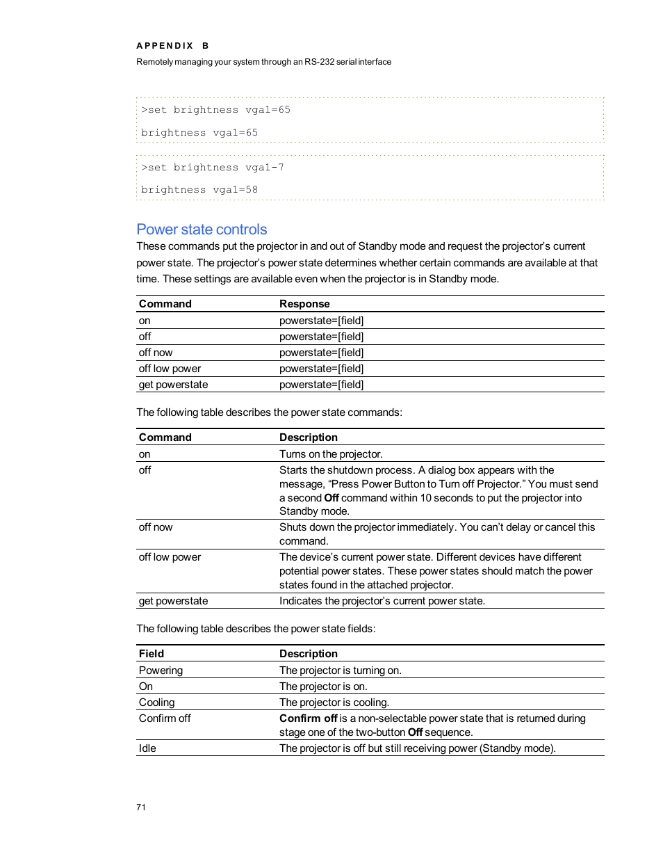 Power state controls | Smart Technologies 800ix-SMP User Manual | Page 81 / 100