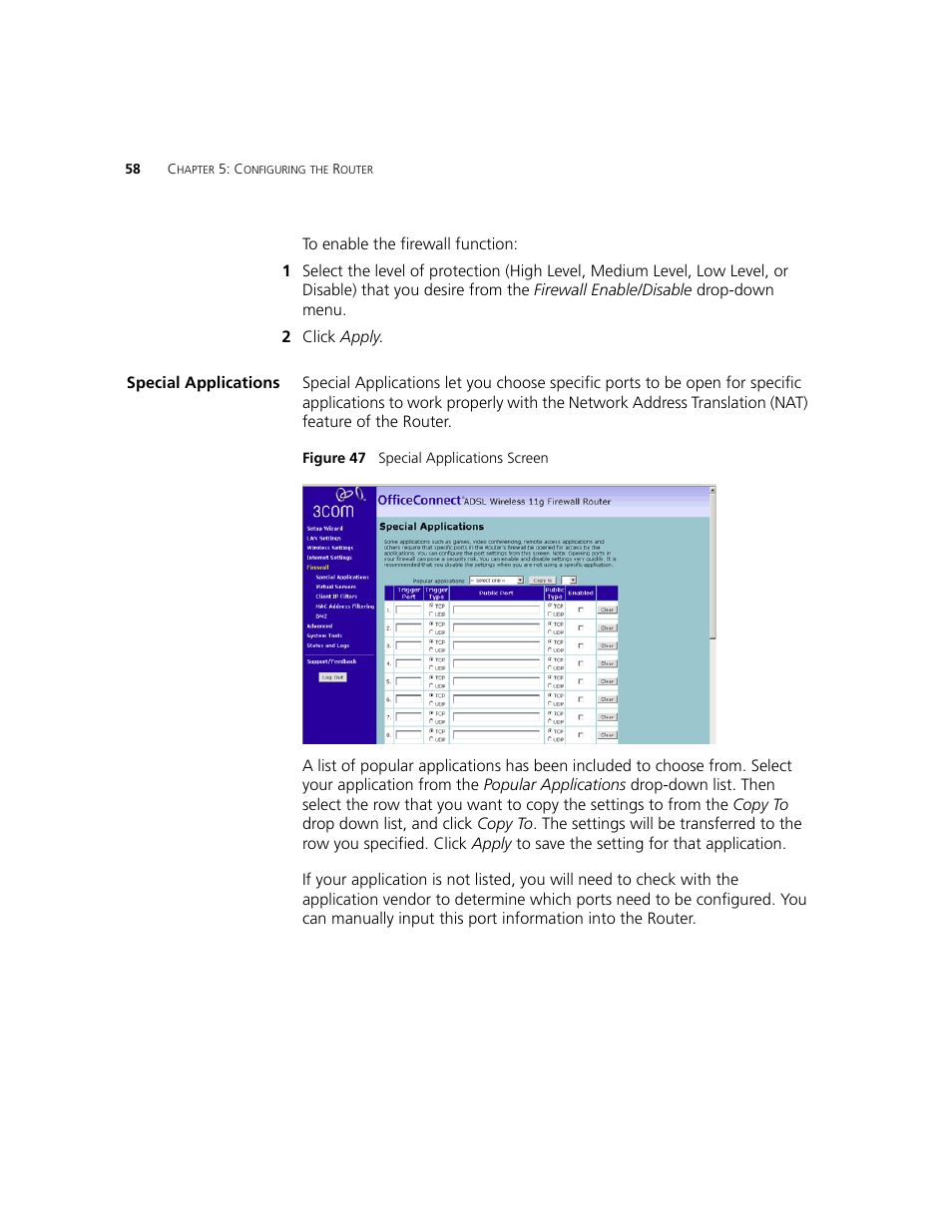 Special applications | 3Com WL-542 User Manual | Page 60 / 124