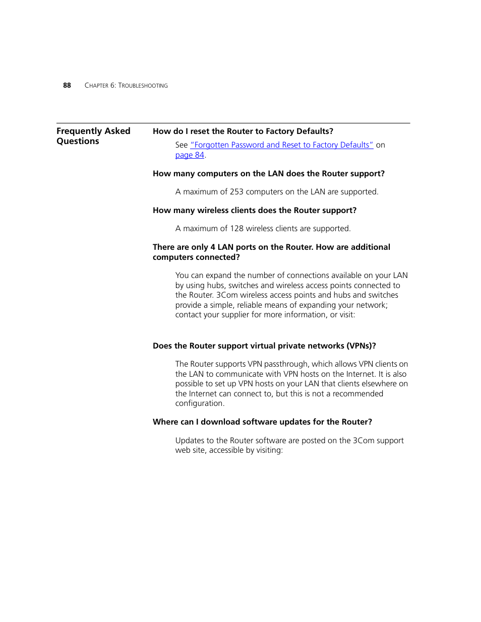 Frequently asked questions | 3Com WL-542 User Manual | Page 90 / 124