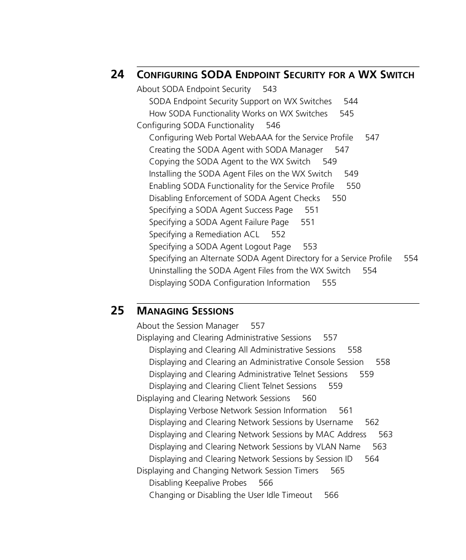 Soda e, Wx s | 3Com WX4400 3CRWX440095A User Manual | Page 18 / 728