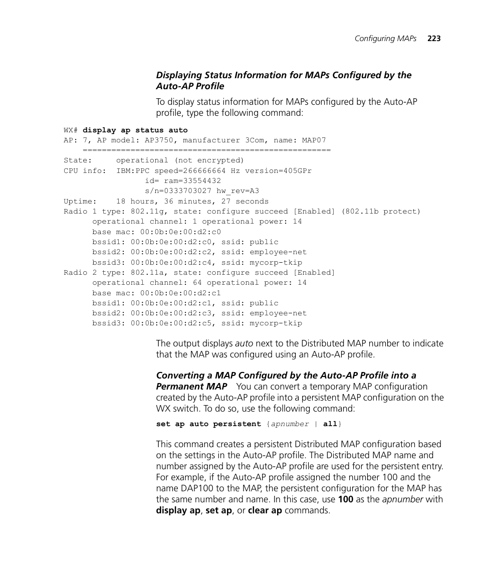 3Com WX4400 3CRWX440095A User Manual | Page 223 / 728