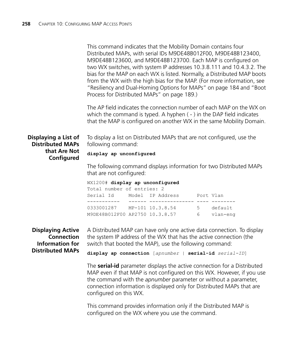 3Com WX4400 3CRWX440095A User Manual | Page 258 / 728