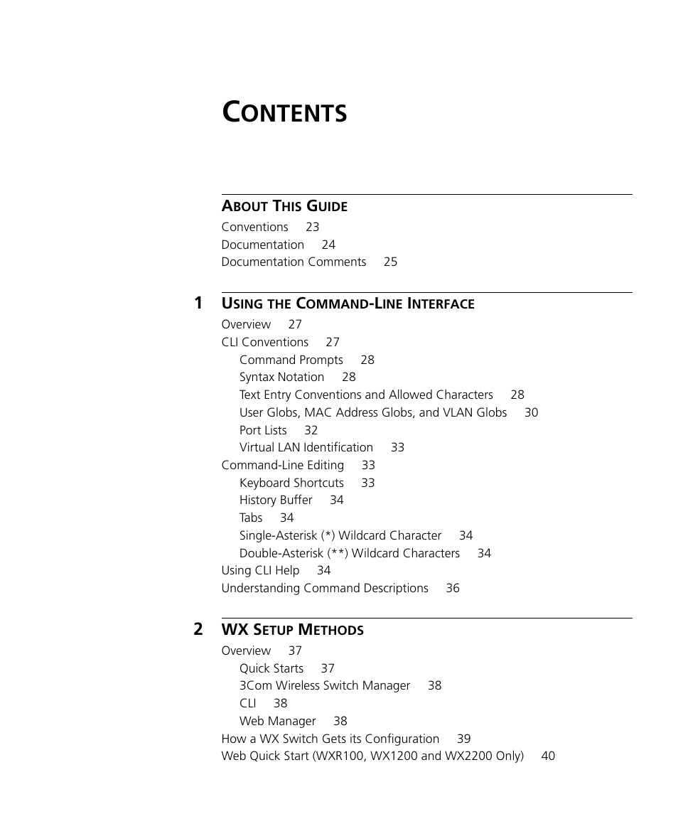 Ontents, Wx s | 3Com WX4400 3CRWX440095A User Manual | Page 3 / 728
