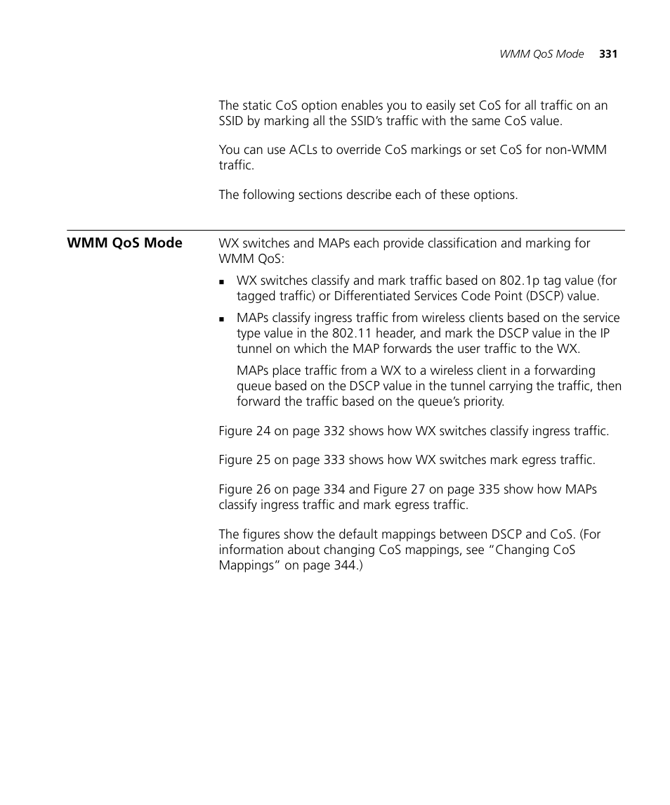 Wmm qos mode | 3Com WX4400 3CRWX440095A User Manual | Page 331 / 728