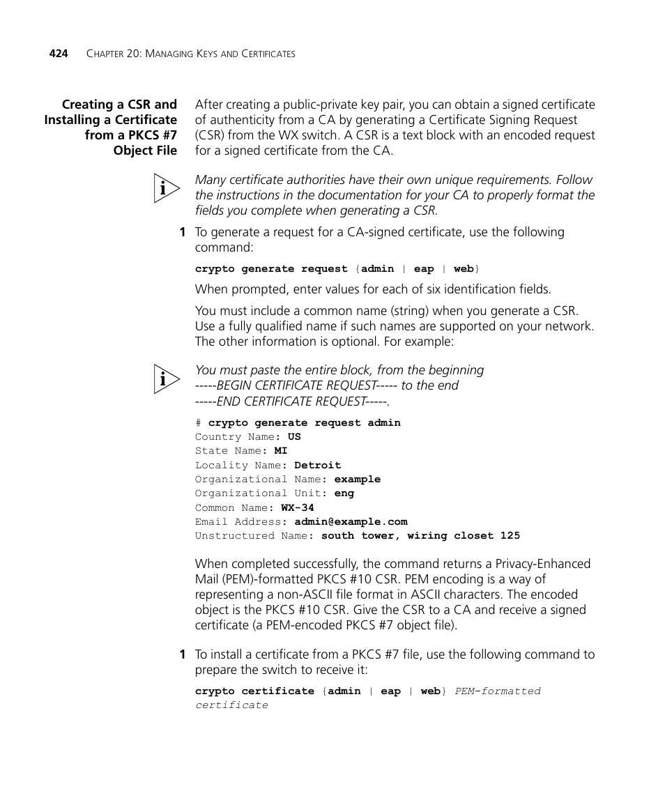 3Com WX4400 3CRWX440095A User Manual | Page 424 / 728