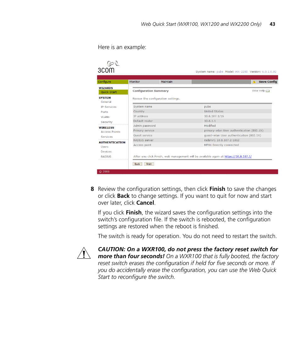 3Com WX4400 3CRWX440095A User Manual | Page 43 / 728