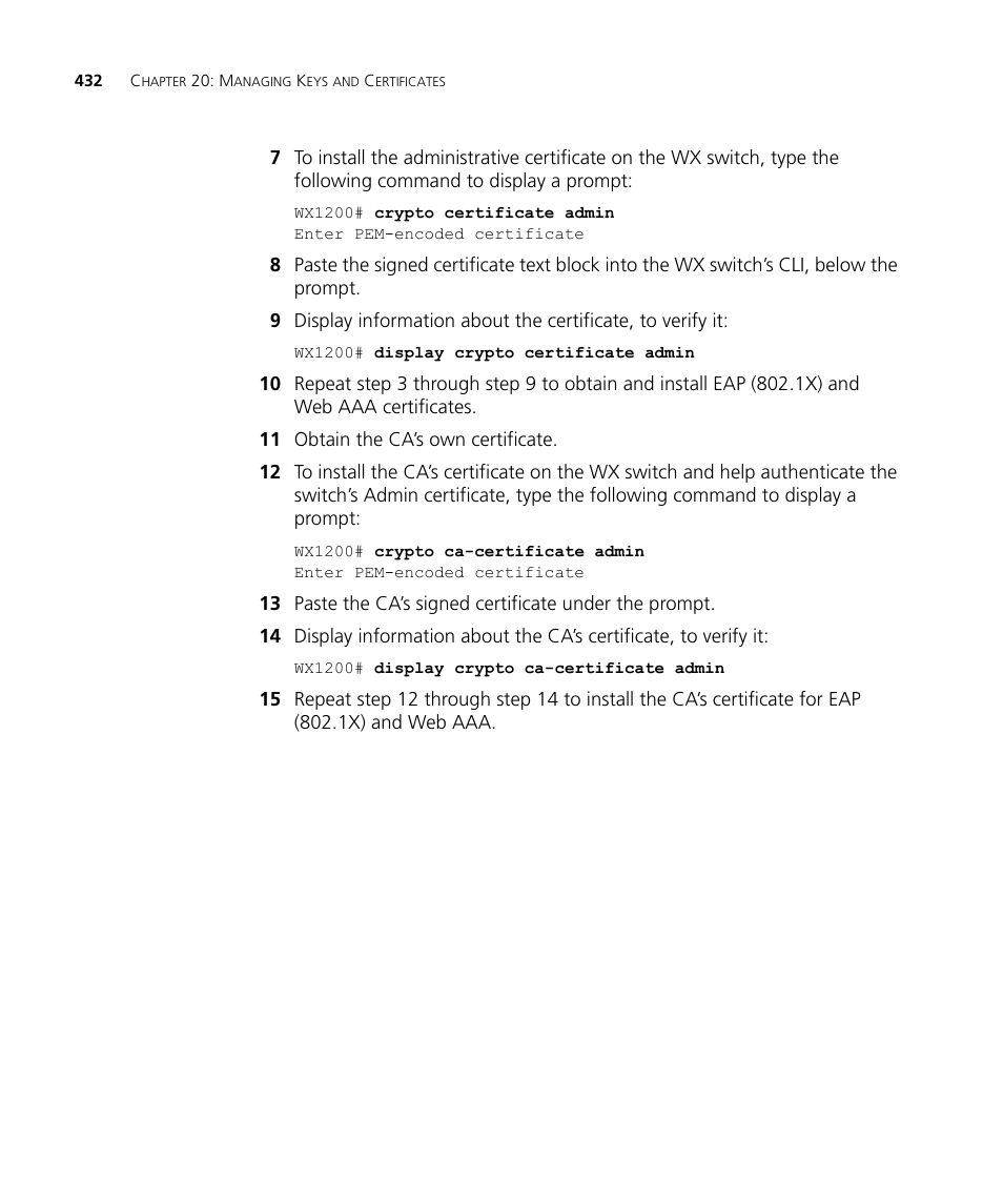 3Com WX4400 3CRWX440095A User Manual | Page 432 / 728