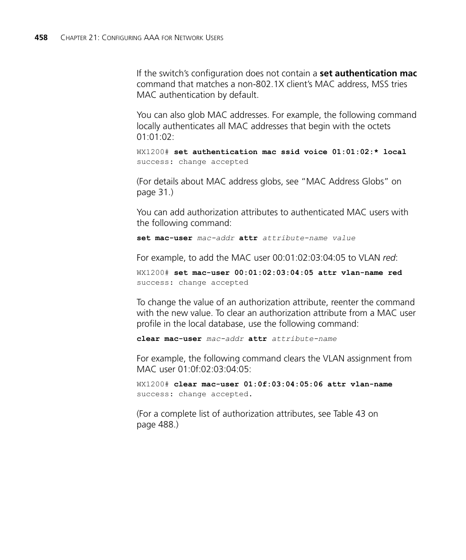 3Com WX4400 3CRWX440095A User Manual | Page 458 / 728