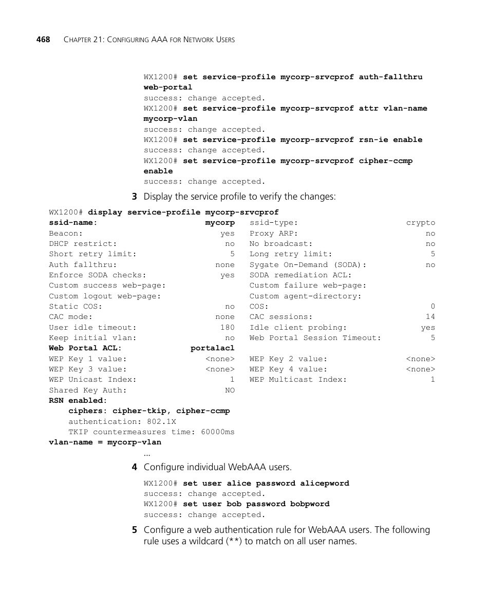 3Com WX4400 3CRWX440095A User Manual | Page 468 / 728